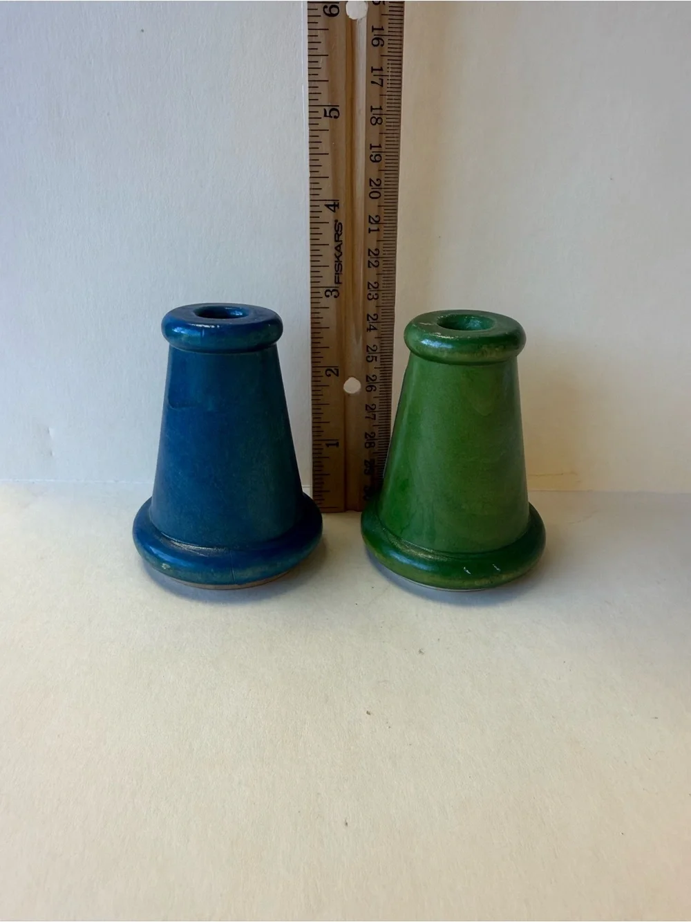 2 Vintage Pier 1 Wooden Kaleidoscope Unique and Whimsical Optical Toys.
